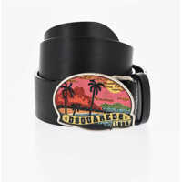 Curele DSQUARED2 Leather Belt With Rhinestone Buckle 40Mm