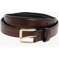 Curele Metallic Leather Belt With Golden-Effect Buckle 25Mm Barbati