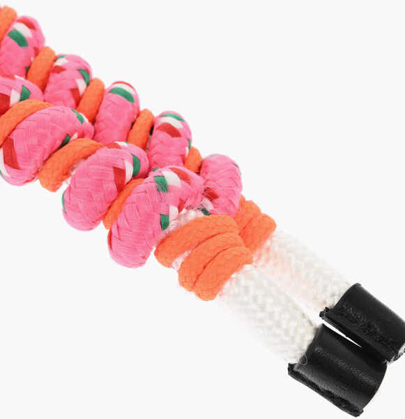 Brelocuri DSQUARED2 Fabric Keyring With Carabiner Maxi With Leather Details Multicolor Femei (BM 18605494) 2