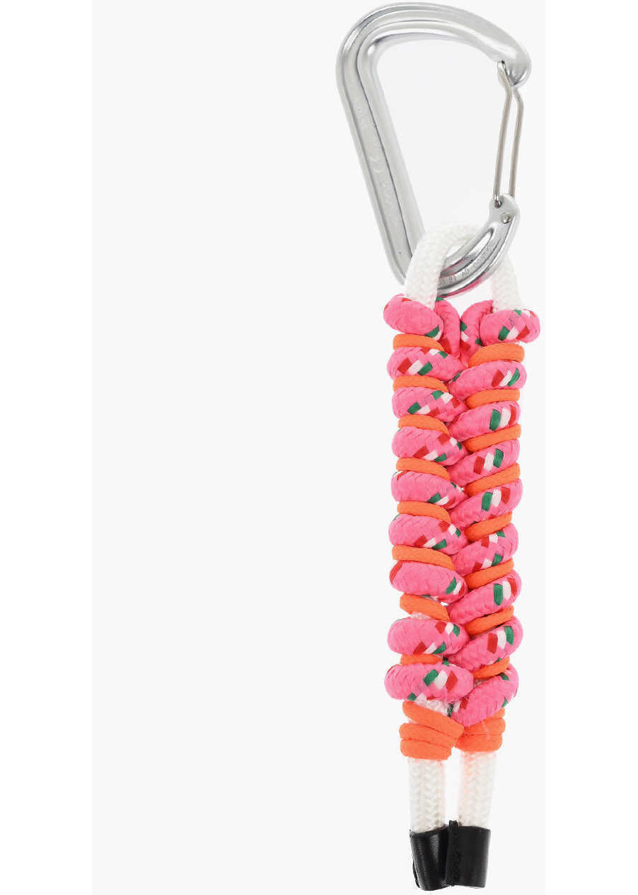 Brelocuri DSQUARED2 Fabric Keyring With Carabiner Maxi With Leather Details Multicolor Femei (BM 18605494) 1