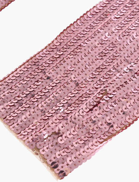 Manusi DSQUARED2 Solid Color Sequined Muffs Pink Femei (BM 18605515) 2