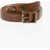 DSQUARED2 Solid Color Leather Belt 30Mm Brown