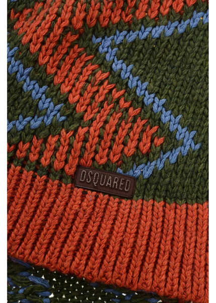 Esarfe DSQUARED2 Multicolor Wool Blend Scarf Multicolor Barbati (BM 18605545) 3