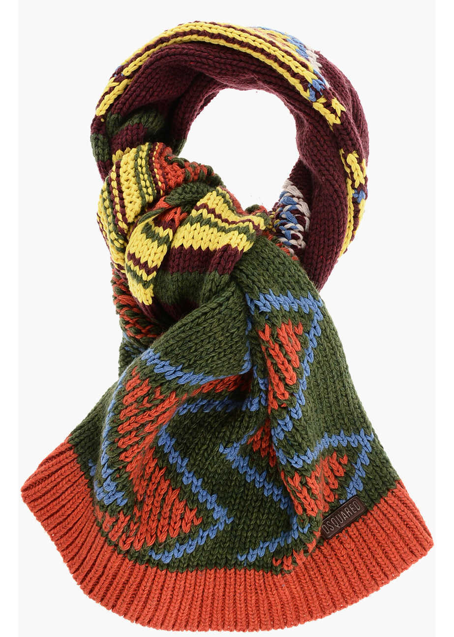 Esarfe DSQUARED2 Multicolor Wool Blend Scarf Multicolor Barbati (BM 18605545) 1