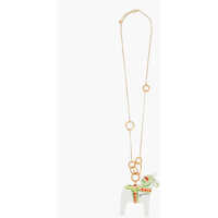 Coliere DSQUARED2 Golden-Effect Chain Necklace With Horse Pendant