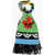 DSQUARED2 Embroidered Wool Blend Scarf With Fringes Multicolor