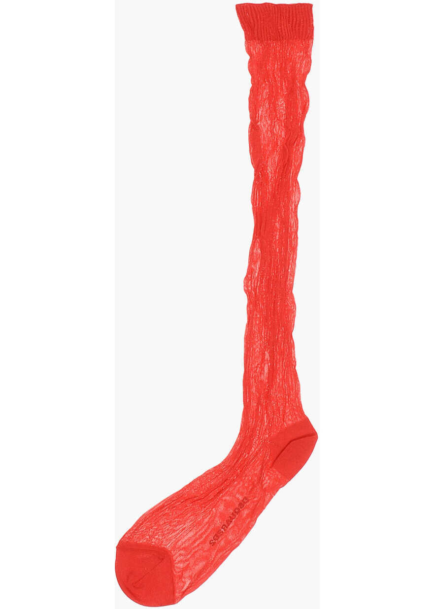 Sosete DSQUARED2 Ribbed Long Socks Red Femei (BM 18605593) 3