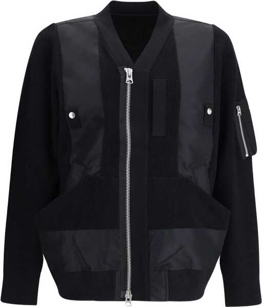 Jachete Sacai Zip paneled Jacket BLACK Barbati (BM 18605701) 1