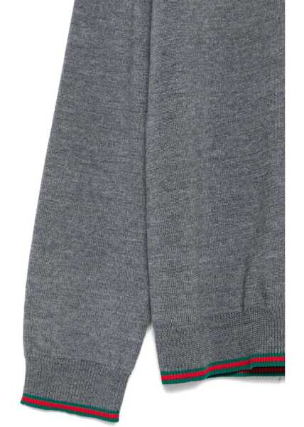 Cardigane Gucci Cardigan for boy GREY/GREEN/RED Baieti (BM 18605731) 3