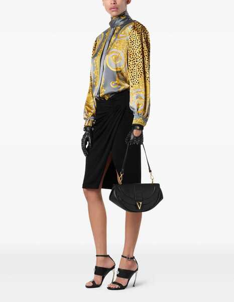 Genti de umar Versace Medium Virtus Shoulder Bag BLACK VERSACE GOLD Femei (BM 18605740) 2