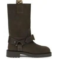Bocanci casual Burberry Suede Saddle Ankle Boots