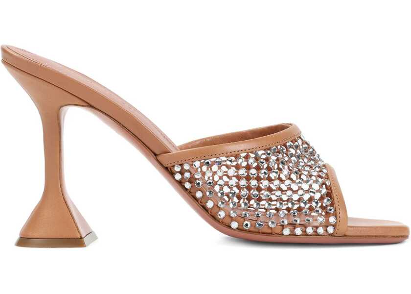 Sandale AMINA MUADDI Lupita Crystal Sandals LATTEWHITE CRYSTAL Femei (BM 18605767) 1