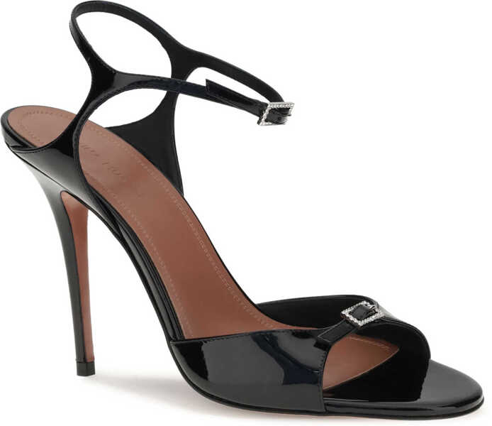 Sandale AMINA MUADDI Patent-leather Adut Sandal BLACKWHITE CRYSTAL Femei (BM 18605770) 2