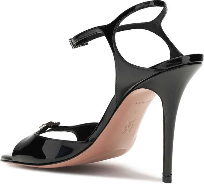 Sandale AMINA MUADDI Patent-leather Adut Sandal BLACKWHITE CRYSTAL Femei (BM 18605770) 3