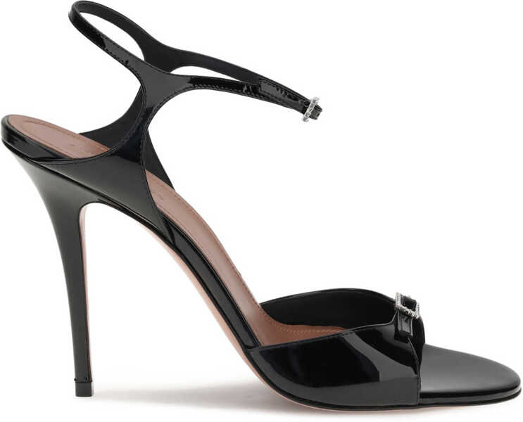 Sandale AMINA MUADDI Patent-leather Adut Sandal BLACKWHITE CRYSTAL Femei (BM 18605770) 1