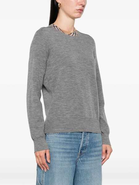 Pulovere casual Burberry Knit Roundneck GREY Femei (BM 18605815) 3
