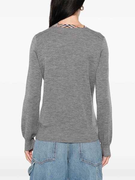 Pulovere casual Burberry Knit Roundneck GREY Femei (BM 18605815) 4