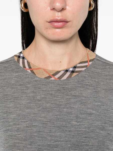 Pulovere casual Burberry Knit Roundneck GREY Femei (BM 18605815) 5