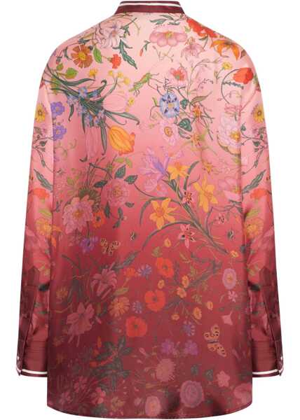 Camasi casual Gucci Silk floral Shirt PINK/ROSSO ANCORA/MC Femei (BM 18605818) 2