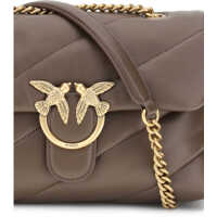 Genti de umar Pinko Dama - Genti de umar Pinko Love Classic Shoulder Bag MARRONE CASTANO-ANTIQUE GOLD Femei (BM 18605827) - B-mall.ro