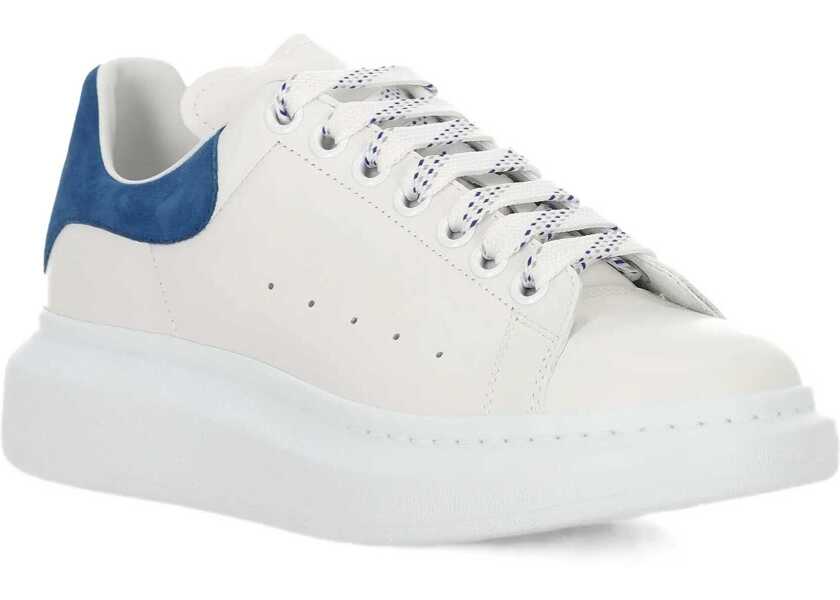 Sneakers Alexander McQueen Leather Sneakers WHITE/PARIS BLUE Barbati (BM 18605836) 2