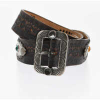 Curele Leather Belt With Jewels 40Mm Barbati