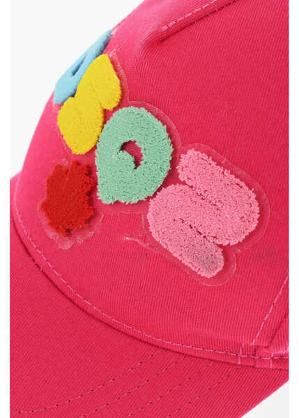 Caciuli DSQUARED2 Cotton Gabardine Cap With Terry Monogram Pink Femei (BM 18605878) 2