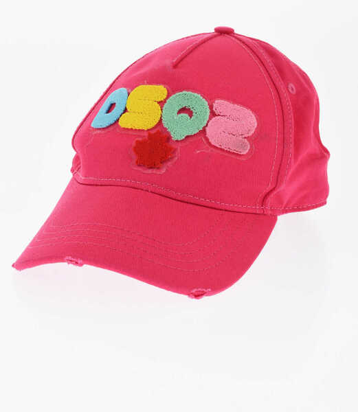 Caciuli DSQUARED2 Cotton Gabardine Cap With Terry Monogram Pink Femei (BM 18605878) 1