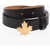 DSQUARED2 Solid Color Leather Belt With Golden-Effect Buckle 30Mm Brown