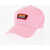 DSQUARED2 Vintage Effect Cotton Cap With Patch Pink