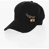 Caciuli Cotton Cap With Golden Effect Logo Femei
