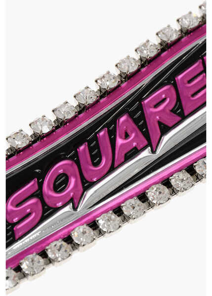 Brelocuri DSQUARED2 Metal Keyring With Jewels And Embossed Logo Pink Femei (BM 18605920) 2