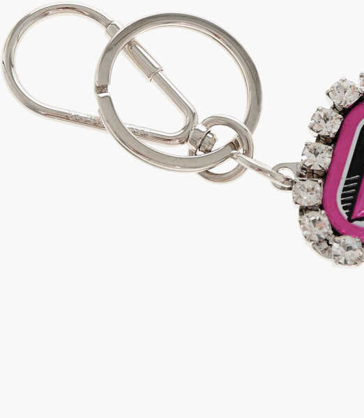 Brelocuri DSQUARED2 Metal Keyring With Jewels And Embossed Logo Pink Femei (BM 18605920) 3
