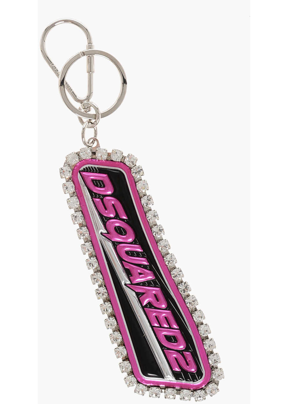 Brelocuri DSQUARED2 Metal Keyring With Jewels And Embossed Logo Pink Femei (BM 18605920) 1