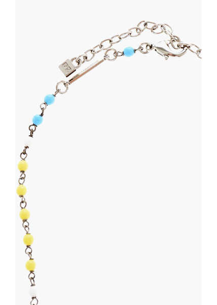 Coliere DSQUARED2 Beaded Necklace With Leaf Pendant Multicolor Barbati (BM 18605929) 3