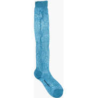 Sosete Solid Color Ribbed Long Socks Femei