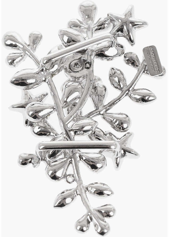 Bijuterii DSQUARED2 Jewels Floral Motif Pin Silver Femei (BM 18605974) 2