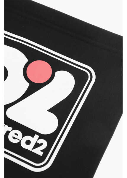 Fulare DSQUARED2 Nylon Blend Snood With Logo Print Black Barbati (BM 18605983) 2