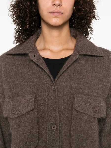 Cardigane P.A.R.O.S.H. Cardigan with classic collar CASTAGNA Femei (BM 18606067) 5