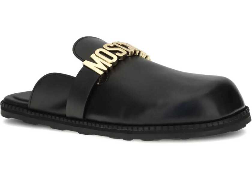 Sandale Moschino Logo Mules NERO Femei (BM 18606121) 2