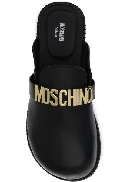 Sandale Moschino Logo Mules NERO Femei (BM 18606121) 4