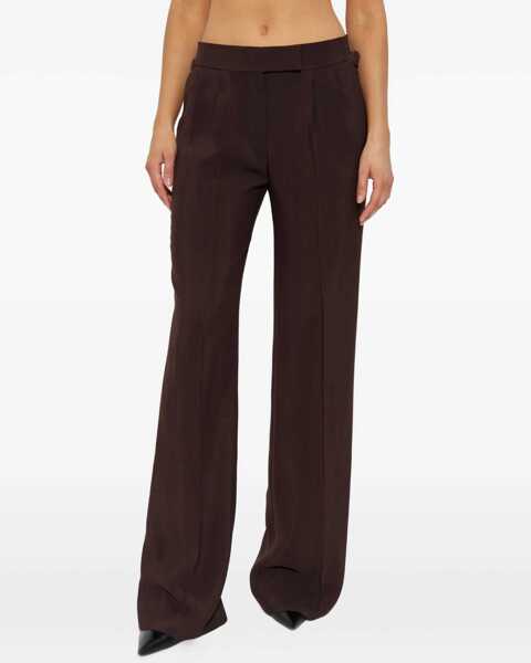Pantaloni casual Tom Ford Wide Leg Pants DARK CHOCOLATE Femei (BM 18606184) 3