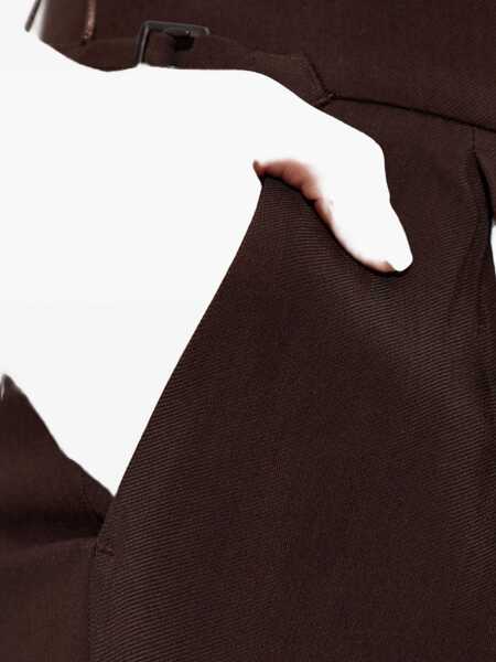 Pantaloni casual Tom Ford Wide Leg Pants DARK CHOCOLATE Femei (BM 18606184) 5