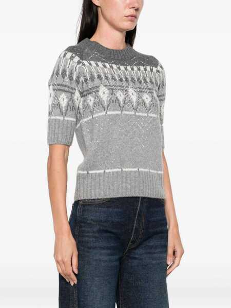 Pulovere Ermanno Scervino Short sleeved Sweater INTARSIO GR Femei (BM 18606208) 3