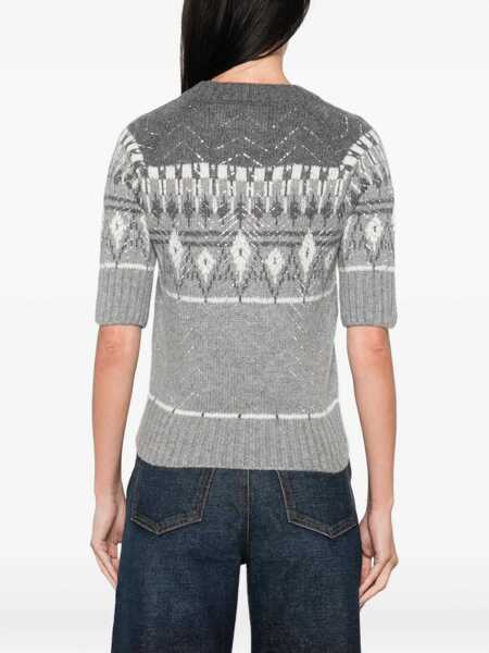 Pulovere Ermanno Scervino Short sleeved Sweater INTARSIO GR Femei (BM 18606208) 4