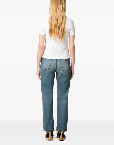 Tricouri AMI Paris Ami De Coeur Cropped T-Shirt BLANC Femei (BM 18606211) 4