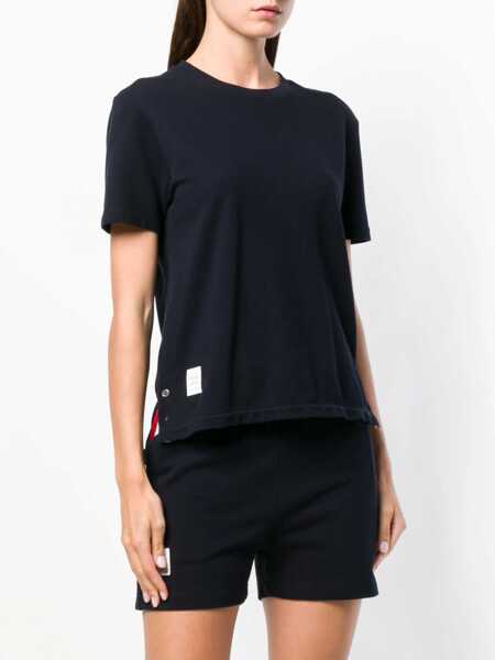 Tricouri Thom Browne T-Shirt with iconic bands NAVY Femei (BM 18606226) 3