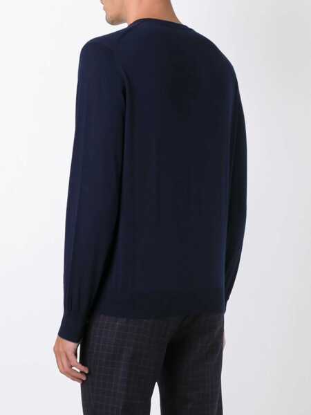 Pulovere Brunello Cucinelli Ultrafine virgin wool Sweater NAVYGRIGIO SCURO Barbati (BM 18606238) 4