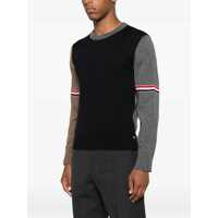 Pulovere Thom Browne pentru Barbati - Pulovere Thom Browne Virgin wool Sweater NAVY/GREY/BROWN Barbati (BM 18606256) - B-mall.ro