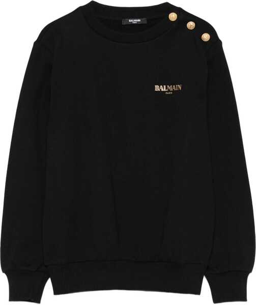Hanorace Balmain Sweatshirt With Logo BLACK Fete (BM 18606448) 1